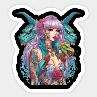Dungeon Reptile Girl Sticker